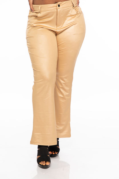 Gold Leather Pants