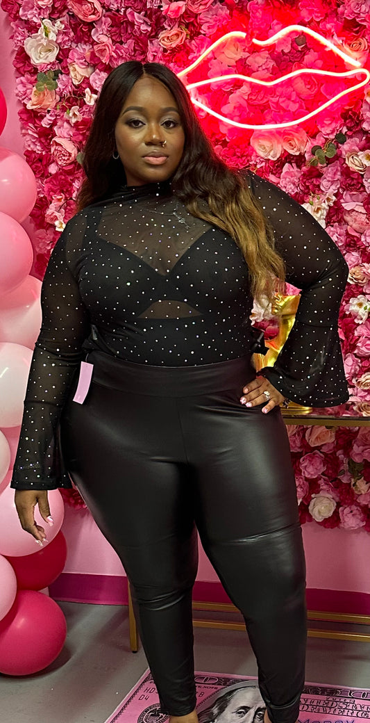 "All Skin" Plus Size Matte Leather Pants