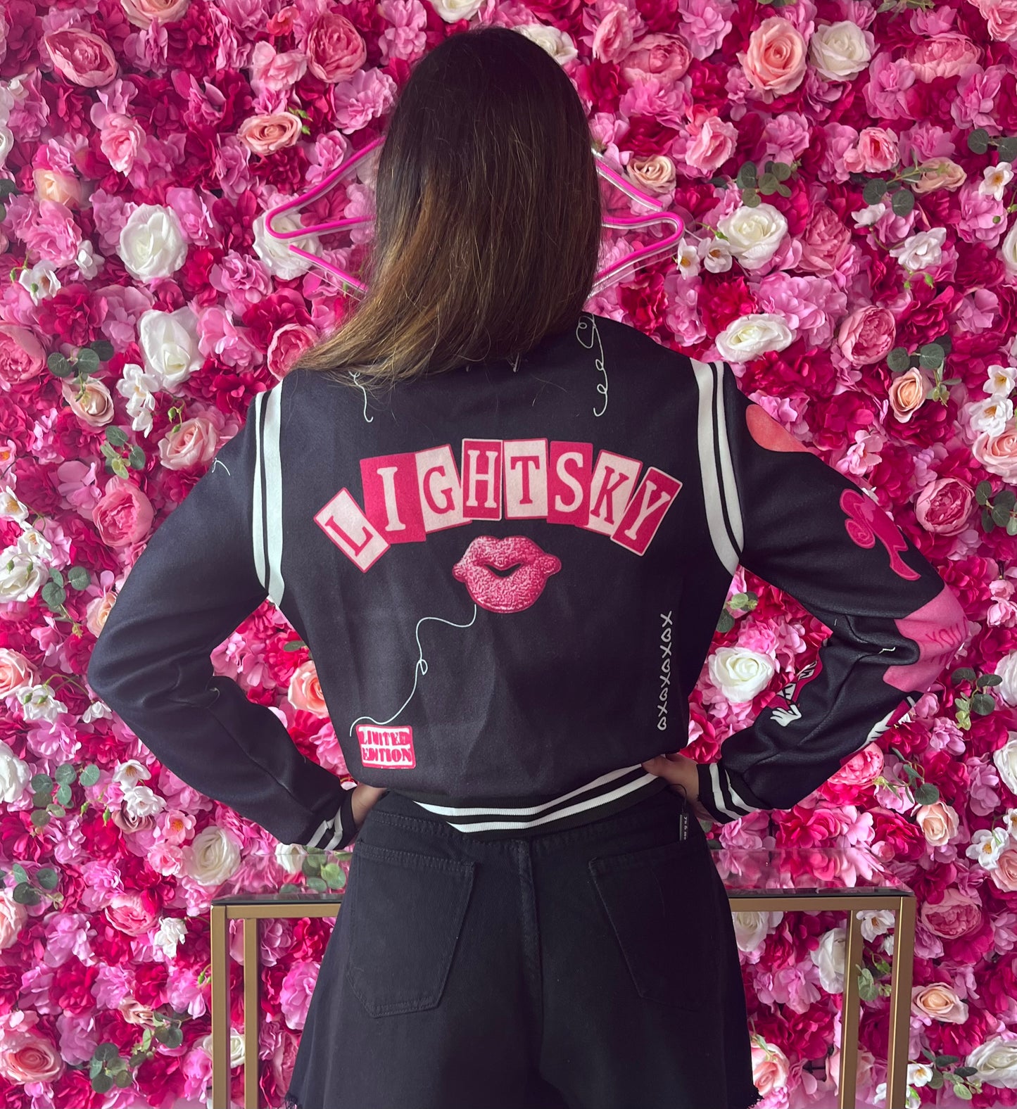 “Plastic Barbie" lettermen jacket