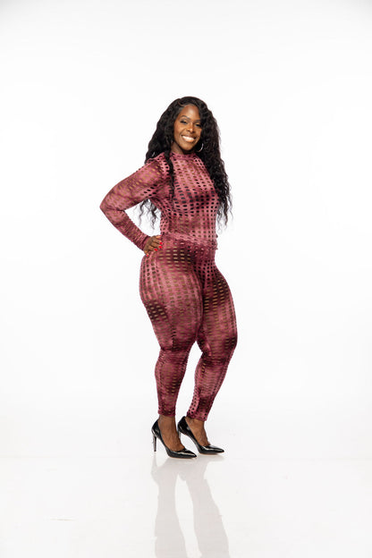 Burgandy “GoGo” 2 piece suit