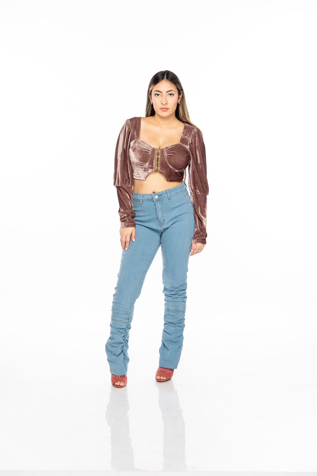 Velvet Crop Blouse