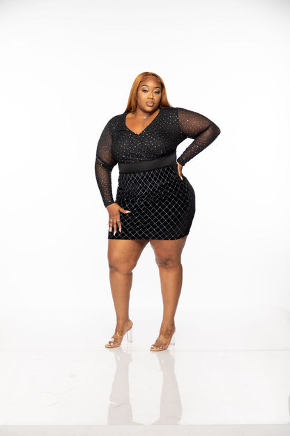 Plus Size "Bedazzle" Bodysuit
