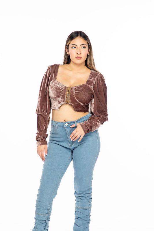 Velvet Crop Blouse