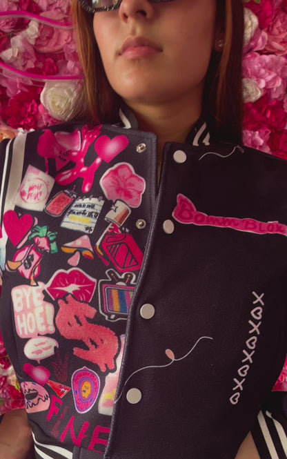 “Plastic Barbie" lettermen jacket